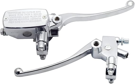 Motorcycle 22mm Handle Brake Clutch Lever Master Cylinder Set Plated/Universal/Dragstar/Vulcan/Shadow