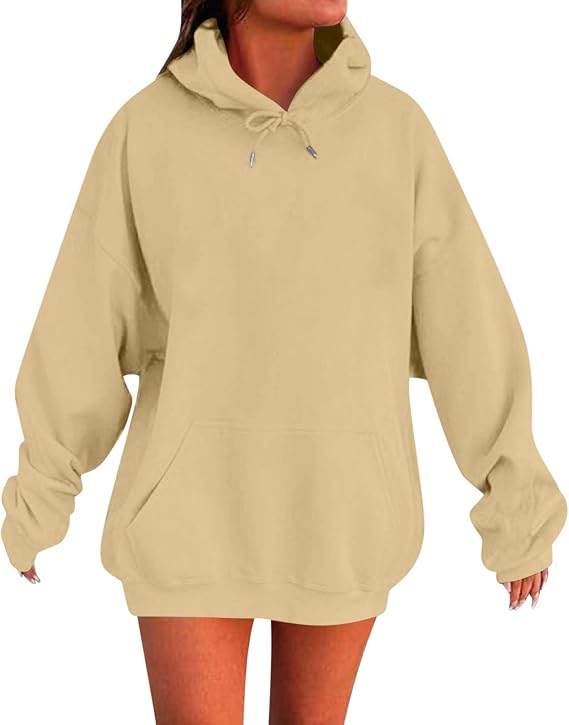 Hoodies for Women - Comfy Casual Basic Hoodie with Pockets Lightweight Cute Fall 2025 Plus Size Oversized Sweatshirts
