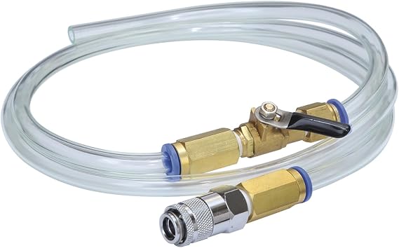 Mityvac MVA7210 ATF Refill or Top-Off Hose Adapter Kit for Sealed Transmission, Includes 5' Hose Assembly, Clear Tubing, Brass Ball Valve, Quick-Change Coupler, 15 Foreign and Domestic Adapters