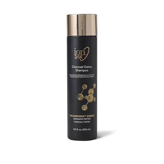 ion 24K Charcoal Detox Shampoo, gently lifts impurities, odors and product buildup, 8.5 Fl Oz