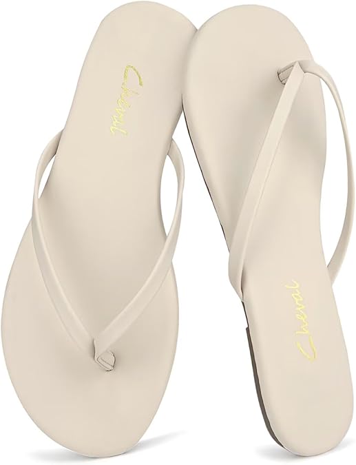 Cheval Flat Leather Flip Flops for Women, Comfortable Dressy Thong Sandals 2026 Summer and Spring Vacation Essentials, Chanclas Para Mujer