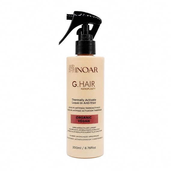 INOAR G.Hair Nanoplasty Leave-In Thermally Activated Anti-Frizz Treatment - Professional Hair Serum 6.76 fl oz (200ml)