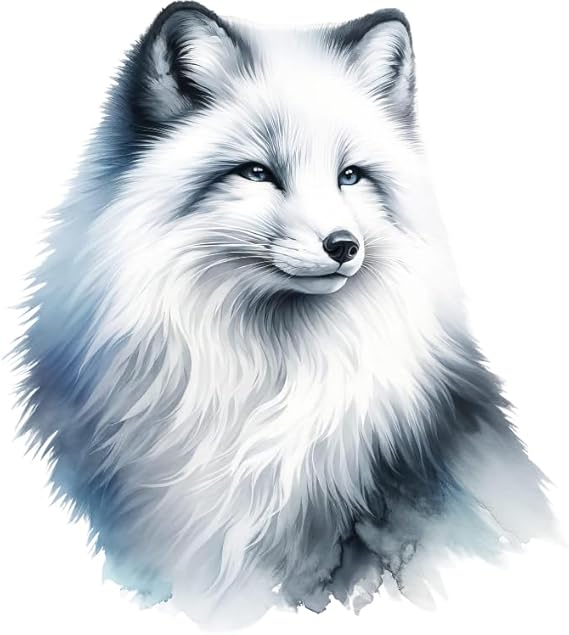 Arctic Fox Vinyl Decals, Arctic Animal Stickers for Home Wall Decor 30cm
