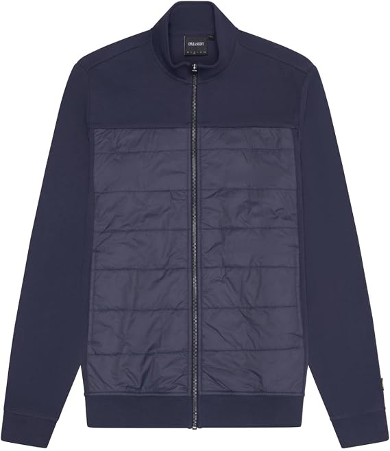 Lyle & Scott Mens Panelled Hybrid Bomber Jacket (S) (Navy Night)