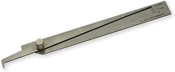 RIVERWELD Pit Gauge V-WAC Weld Measure Inspection | Checks Undercut Crown Height Pits Marks Metric