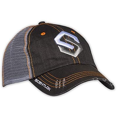 ScentLok Distressed Logo Hat, Adjustable Hat, Black