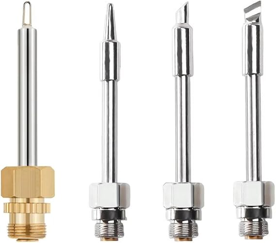 4pcs 510 Interface Soldering Tips and Burnt Threads for USB Rechargeable Temperature Adjustment Soldering Pen