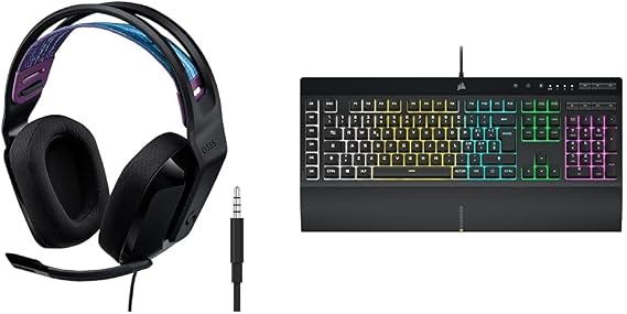 Logitech G G335 Wired & Corsair K55 RGB PRO Wired Membrane