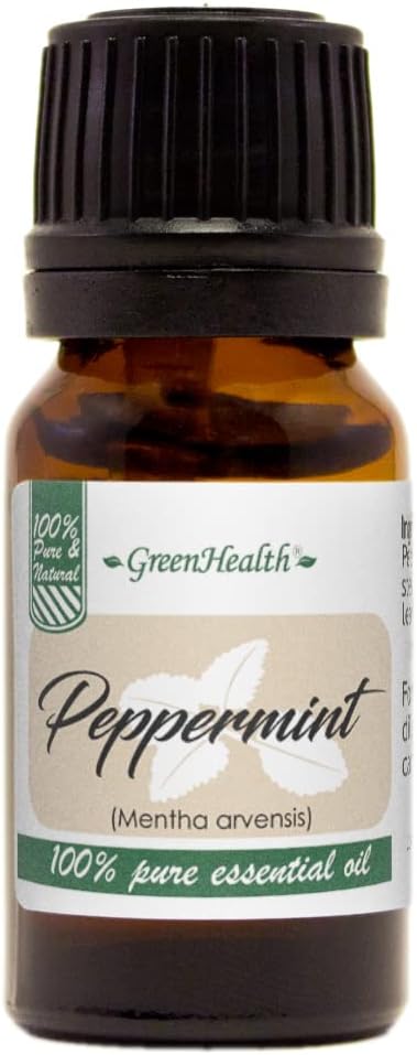 Peppermint (Japanese) Oil 1/3 fl oz (10 ml) Glass Bottle 100% Pure Essential Oil GreenHealth