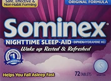 Sominex Night-Time Sleep Aid Tablets, Original Formula, 72 Tablets