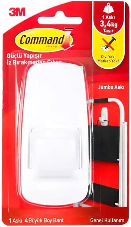 3M 17004 Command Büyük Boy Jumbo Askı Beyaz