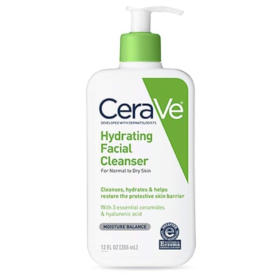 CeraVe Hydrating Facial Cleanser, 12 Ounces each (1 Pack)