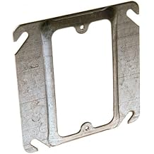 Hubbell-Raco 8772 Raised 1/2-Inch, 4-Inch Square Mud-Ring for 1 Device
