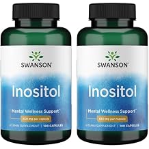 Swanson Inositol 650 Milligrams 100 Capsules 2 Pack