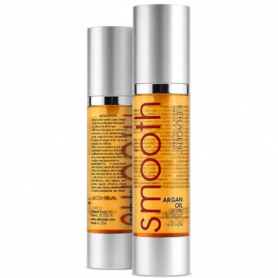 KERAGEN Heat Styling Hair Serum, Heat Protection Argan Oil, 1.7 oz
