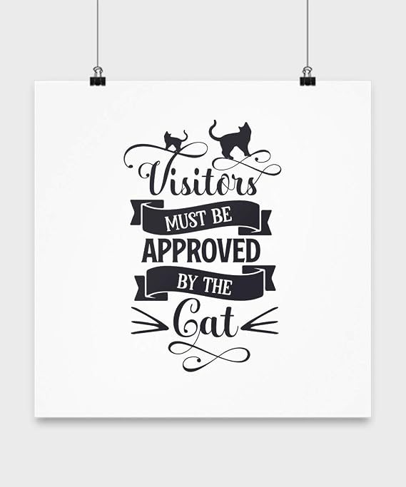 Visitors Must be Approved by The cat 16 x 16 Poster
