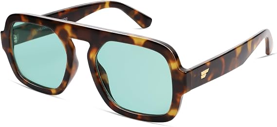 VANLINKER Retro Square Aviator Sunglasses for Women Men VL9826