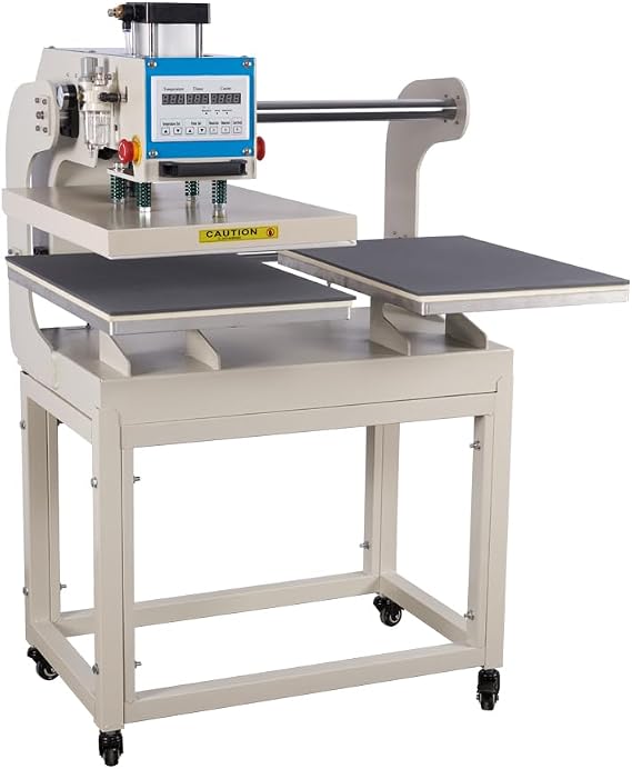 KEIKI 16x24 Inch Large Auto Digital Pneumatic Dual Platen Sublimation Heat Press Machine for T-Shirt, Larger Area Work, Heat Transfer Printing Machine with Slide-Out Base, for Commercial, 110V,2000W