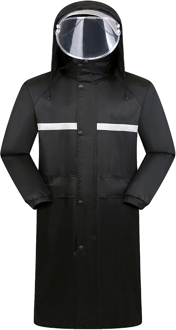 OhMill Men Raincoat High Visibility Safety Vest Full Stormproof Labor Reflective Rain Poncho Safety Jacket Outdoor Site
