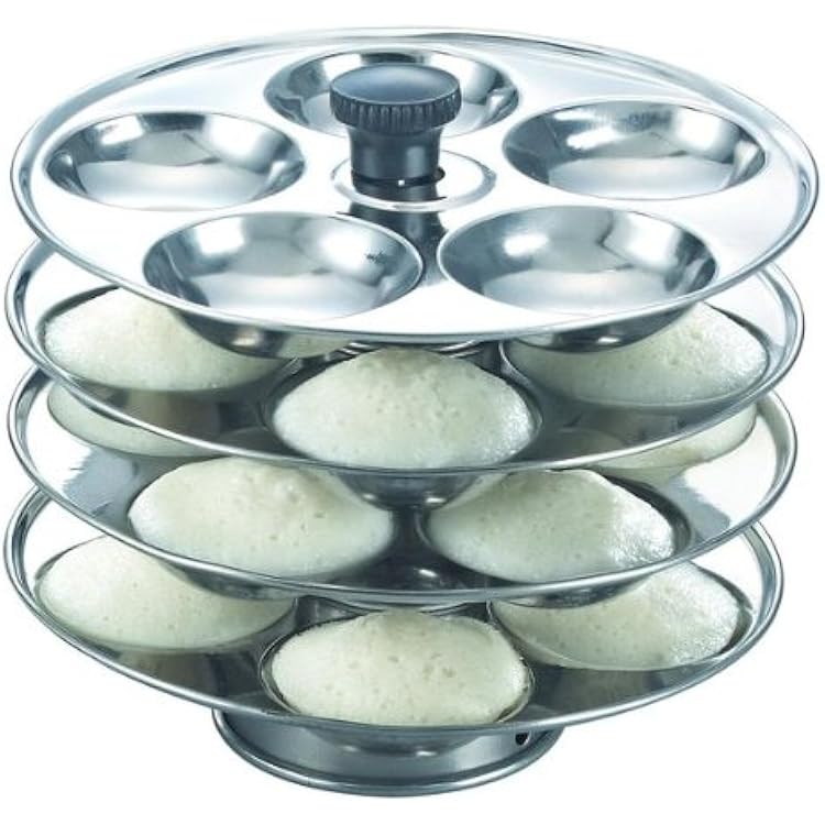 Prestige Stainless Steel 4 Plate Mini Idli Stand - Makes 20 Mini Idlis