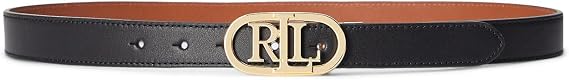 Lauren Ralph Lauren Women's Natural Smooth/Natural Smooth Oval Reversible 25 Belt Skinny