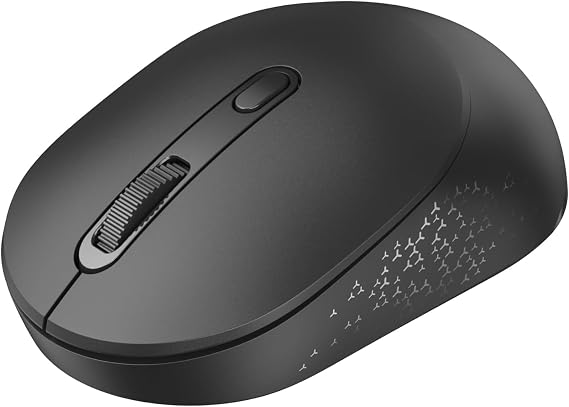 TECKNET 3-Device Portable Wireless Bluetooth Mouse for Laptop Black