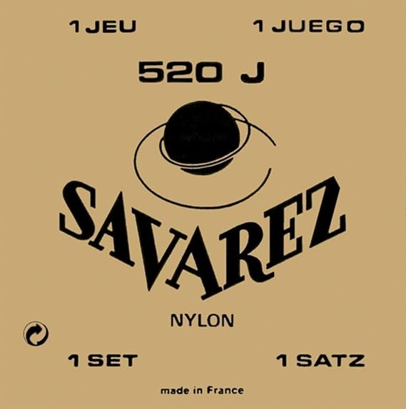 Savarez 520J Traditional Classical Guitar Strings, Very High Tension, Yellow Card