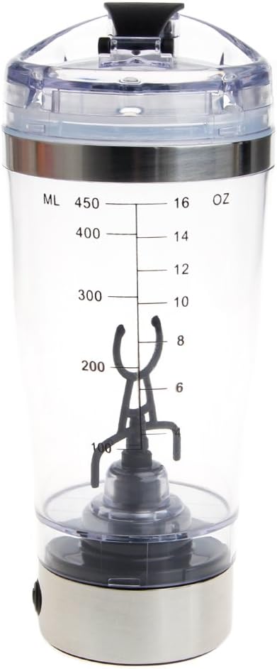 450ml Protein Shaker Water Bottle for Electric Automatic Mixer Smart Cup Mixer Shaker Bottle Electric Protein Shaker Cup Auto Shake Mixer Drink Juicer Coffee Mixing Mug Electric Shaker Cup