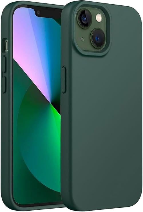 MADNOVA iPhone 11 İle Uyumlu Lansman Kılıf İnce Sıvı Silikon 3 Katmanlı Tam Kaplamalı Yumuşak Jel Kauçuk Telefon Kılıfı (HAKİ YEŞİL)