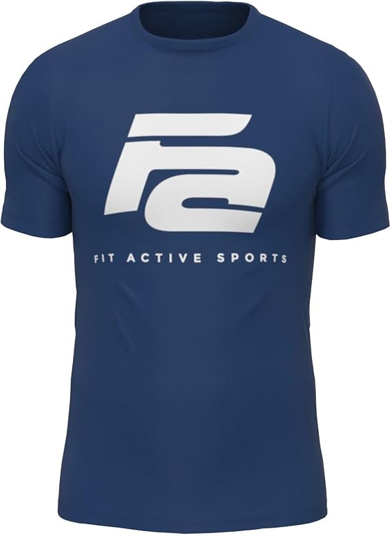 Fit Active Sports Dry-Fit Moisture Wicking Athletic Performance Crew T-Shirt