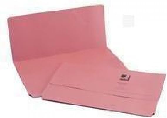 Q-Connect Document Wallet Foolscap Pink (Pack of 50)