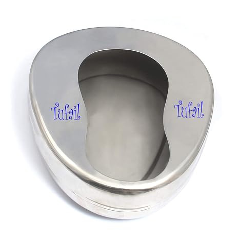 Bedpan for Women Men Elderly Female Male Bedridden Patient Hospital Home Bed Pan Emergency Device (Stainless Steel)