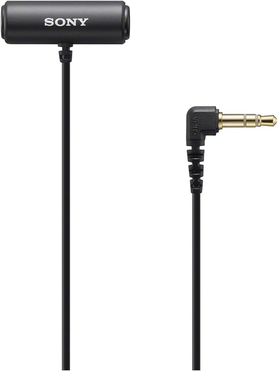 Sony Compact Stereo Lavalier Microphone ECMLV1,Black, Small | Small