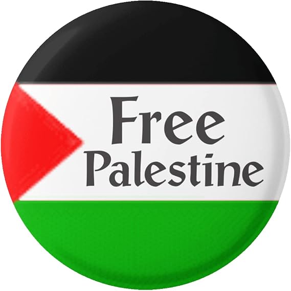 Free Palestine - Middle East Peacemaking Button/Pinback 1.75 Inch