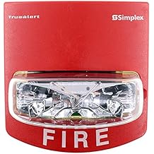 Simplex 4906-9101 TrueAlert Wall Mount Strobe, Multi-Candela, 24-Vdc, Red