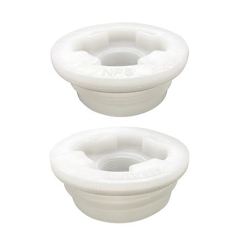 Bung Cap 2" with 3/4" Knock Out Combo 2pc (1 Buttress Thread & 1 NPT Thread) Fits Plastic 15, 30, 55 Gallon Drum,