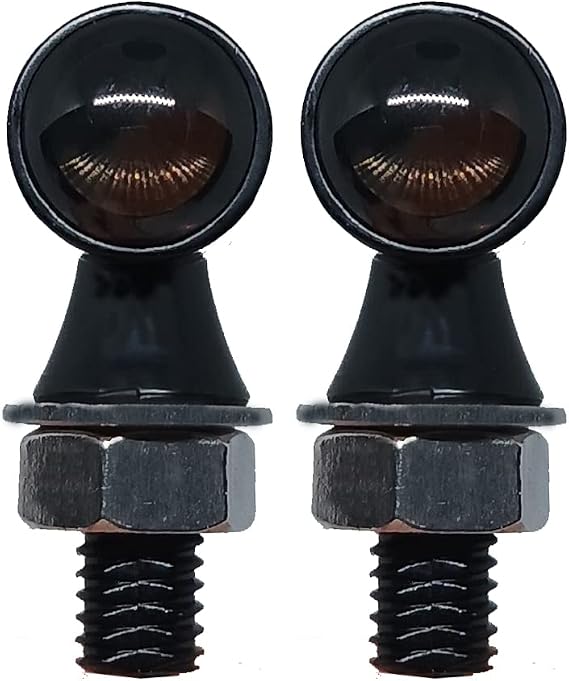Motorcycle LED Turn Signal Lights Mini Metal Bullet Indicators