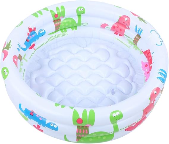 Round Inflatable Baby, Swimming Pool Portable Small Number Dies Toddlers Kiddie Pools Stamps and Children Little Pump Cartoon Dinosaur Indoor Outdoor for Kids Girl Boy