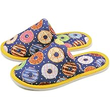 Men Guitar Skull Home Slippers Yellow Black Lightweight Silent Walk Size 8 to 10