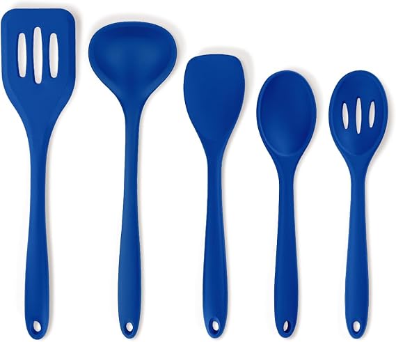 Better Houseware 5Piece Silicone Cooking Utensil Set, Blue