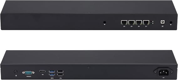 Qotom Soft Router 1U Rack 4X i210 LAN Ports RS232 8GB RAM 128GB SSD Core i5-5200U Processor Onboard