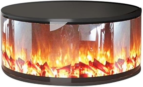 Electric Fireplaces Cylindrical Electric Fireplace, Freestanding/Recessed Modern Toroidal LED Decorative(150cm)