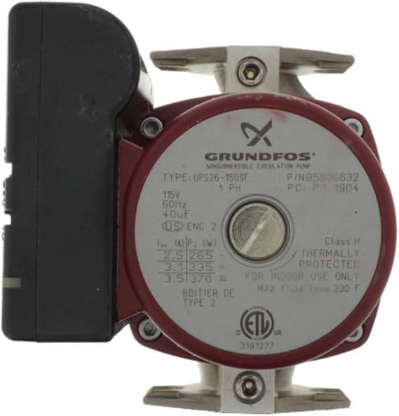 UPS - 1/2 HP - 3-Speed Circulation Pump - Stainless Steel - GF 15/26 Flange