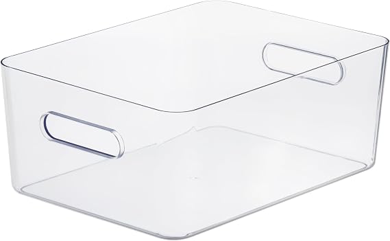 SmartStore Compact Clear Storage Box L 15.4l | Large Transparent Organiser | Premium Quality for Space Saving | Stackable Versatile | Home Office Bathroom Living Room