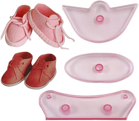 3Pcs/Set Children Baby Shoes Silicone Molds for Fondant Chocolate Mold