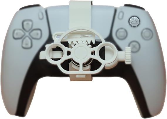 ComfyHarbor Compact 3D For Mini Racing Game Steering Wheel For PS5 Fun Dynamic Gameplay(white)