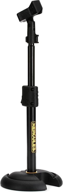 Hercules Stands MS100B Low-profile Straight Microphone Stand with H-Base