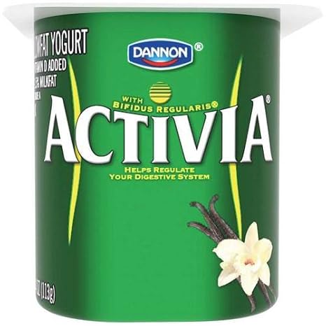 Activia Vanilla Probiotic Yogurt, 4 Ounce -- 24 per case.
