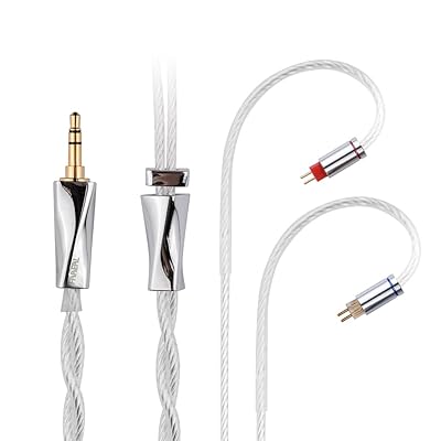 FAAEAL Earphone Cable with 2Pin 0.78mm Pin,6N-OCC Silver Plated Litz HiFi Replacement Cable,3.5mm Upgrade Wire for BLON BL03 TANGZU x HBB Xuan NV FUDU Nezha 7HZ Legato Rinko Headphone 0.78mm 3.5mm