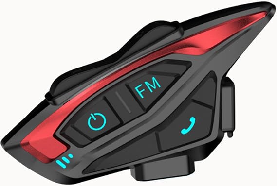 Motorbike Helmet Bluetooth intercom system,QSPORTPEAK Shark02 full duplex Wireless Motorbike Interphone for 2 Riders/Range1000m/Music sharing/Multi-country tone selection,One-step easy pairing(1 Pack)